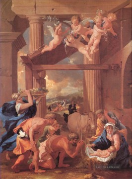  maler - Anbetung der Schäfer klassische Maler Nicolas Poussin